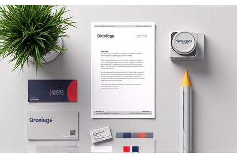 Tech startup branding including logo and business cards